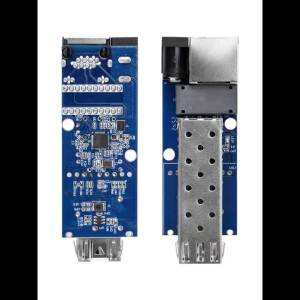 Aideepen | Mini RPOE 1.25G Media Converter Slot SFP Transceiver Module DC 5-12V 1 SFP Slot 1 RJ45 Ethernet Gigabit Fiber Optic Transceiver