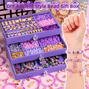 DUOKA | DIY Beading Kit Handmade Childrens Bracelet Intelligent Toy for Girls Gift Box