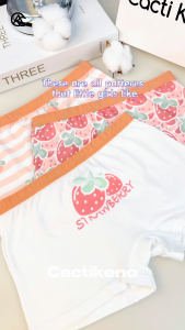 Cacti Keno 3pcs Baby Panties Girls Cotton Childrens Underwear High Quality Printed Shorts Boyleg Boxer For Kids 1-15yrs