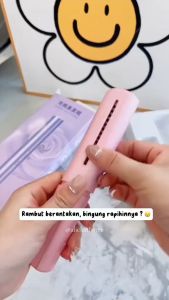 Catokan Sisir Pelurus Rambut Portable Catok 3in1 Sisir Pelurus Rambut Nirkabel Pelurus Rambut Kecil Pengisian Daya USB Portabel