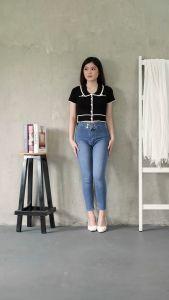 Eleora Fashion-Azka Skinny Jeans Highwaist Celana Jeans Wanita Strecth Celana Jeans Bangkok Style Korean Stretch Celana Murah Premium