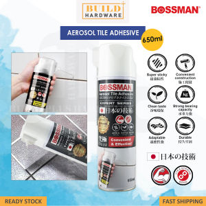 BOSSMAN BATE650 650ml Aerosol Tile Adhesive Repair Glue Gap Repair Refill Ceramic Tiles Gam Pelekat Mosik 瓷砖空鼓胶