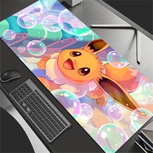 Bandai | Mouse Pad P-Pokemons Eevee Kawaii Gaming Accessories Notbook Computer Speed Mini Pc Gamer Keyboard Desk Mat Mousepad