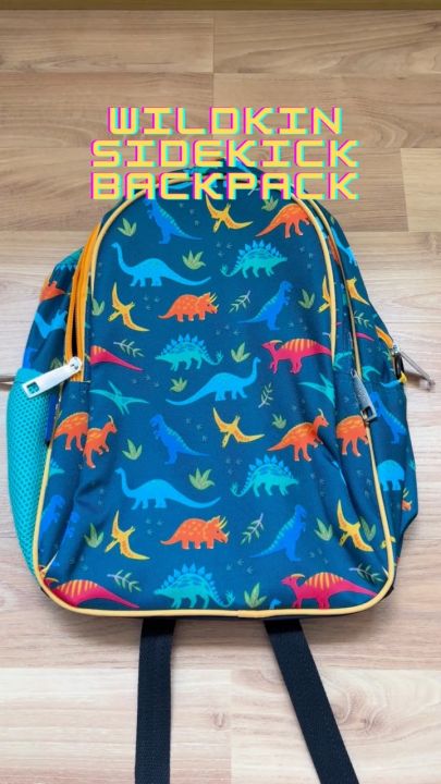 Wildkin Kids Jurassic Dinosaurs Sidekick Backpack Boys School Bag (For Nursery, Kindergarten, Primary School)