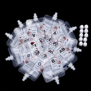 【H】10pcs 150ml Halloween Cosplay Drink Bags Blood Pouch Props Zombie Beverage Drink Bags