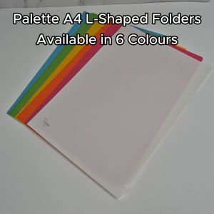 [SG Stock] Palette Colourful A4 L-Shaped Folder | L Shaped Plastic Folder |  Document Holder | Document Folder | Document File