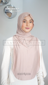 Alawiyahijab - Mara Instant TENCEL™ Pashmina Oval Antibacterial (Pashmina Curve Semi Instant Bandana) Breathable Tencel Modal