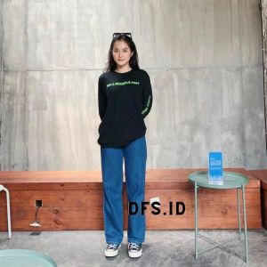 Kulot Losee Jeans Whisker Korean style Losee Jeans Wanita Terbaru