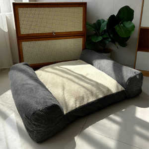 Fully Removable and Washable Medium Large Dog Dog Sofa ~ Long Sleep Can Not Collapse Corgi and Shiba Inu Kennel ~ Autumn and Winter Warm Thickened
