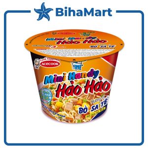 [LY LẺ] - ACECOOK - Mì ly Mini Handy Hảo Hảo hương vị Bò sa tế Mì ly bò sa tế Hảo Hảo Mini Handy Mì Hảo Hảo (53g/ly)