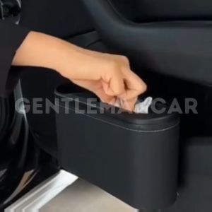 Tempat Tong Sampah 2 in 1 Cup Holder Mobil Car Trash Bin Push Jepit Gantung Penyimpanan