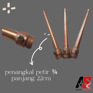penagkal anti petir tombak untuk rumah splitzen 3/4 TB 22 CM