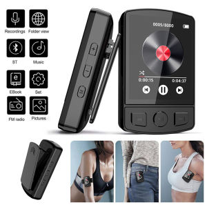 MP3 Player Bluetooth 5.2 1.77 inch Screen Music Player with Speakers Lossless Sound Quality with Recording E-Book Video Playing
