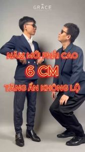 Giày Tăng Chiều Cao 6CM Grace Saigon Oxford 008 Màu Nâu Siêu Nhẹ BIG SIZE ( 34 - 43 )