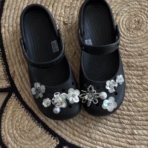 Luxury pearl bow Shoe Charms Set Women Retro Ballet Shoes corc charms pack fashion Shoe decorations DIY Shoe Accessories