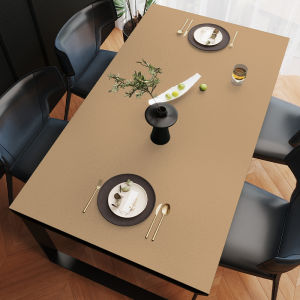 Food Grade Leather Dining Table Mat Waterproof Oil Resistant No Wash Black Heat Insulation High Temperature Resistant Tea Table Pad