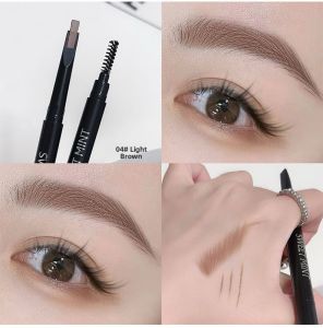 Automatic Dual-Headed Eyebrow Pencil Waterproof Long-Lasting No-Shade Smudge-Proof Makeup Artist Professional Brush Included