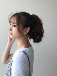 Ngoạm xoăn ngắn 30cm N163A 😍FREESHIP😍 đuôi tóc giả kẹp ngoạm xoăn ngắn tóc giả kẹp ngắn cho nữ