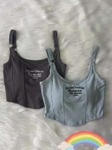 Womens Camisole Top  Vest With Chest Cushio Vest Vest Slim Fit Short Hot Girl Top  Vest Soft  Breathable Camisole Vest