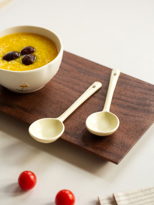 Thìa Nhỏ Bằng Gốm Sứ Dài Tay Cầm Dễ Thương Dùng Trong Gia Đình, Thìa Ăn ...