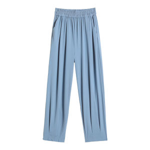 JIANGLU | Ice Silk Loose Casual Thin Harem Sports Pants For Women Summer High Waist Lantern Pants Slimming Wide Leg Casual Trousers