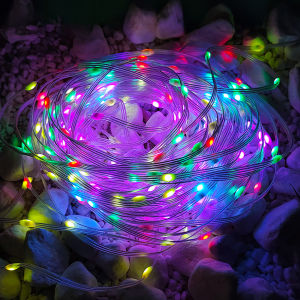RGBIC USB 5V Christmas Tree LED String Light Bluetooth Music APP Control Fairy Lights Birthday Party Room Decor Garland Light