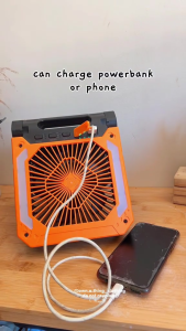 camping fan Solar panel power Outdoor Fan with lights portable electric fan for Tents Office Desk Stand Solar panel power rechargeable big Outdoor Fan