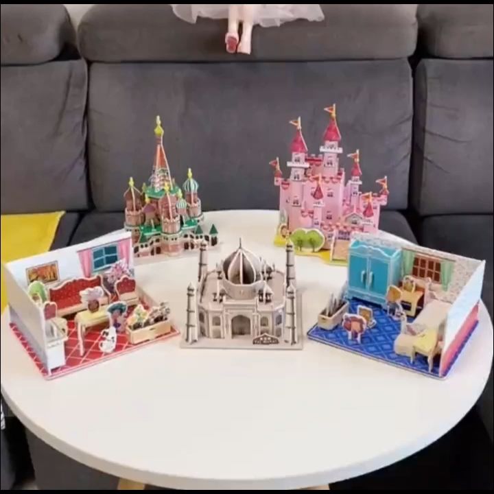Toybebe 3D Puzzle DIY Mainan Edukasi Puzzle 3D Anak Miniatur DIY