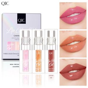 ชุดลิปกลอสเนื้อละเอียด 3 ชิ้น - ติดง่าย ไม่ติด ไม่ซีดจาง ชุ่มชื้น และเงางาม ชุดลิปกลอส ของขวัญสำหรับสุภาพสตรี