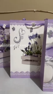 Paper Bag Besar Glitter Ungu 25.5x9.5x31.5 / Tas Tali Glitter Tas Kado