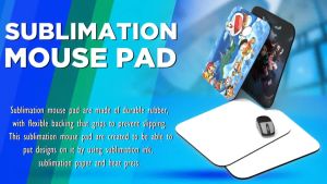 Mouse Pad Karet Sublimasi Putih Ukuran ketebalan 3mm (18cm X 22cm)