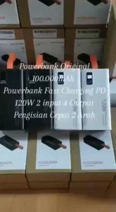 HOUTAPP Power Bank Fast Charging 100000mAh PD120W QC 3.0 Type-C Input USB 4 Output Tampilan Digital LED Light Powerbank Power Bank Original Asli Power bank robot 1000000mah Power Bank Awet Tahan Lama