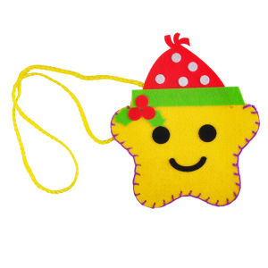 Christmas Handmade DIY Santa Claus Socks Backpack Kids Creative Paste Making Toys Kindergarten Materials