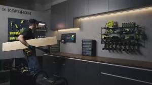 Power Tool Organizer Wall Mounted Storage Rack Heavy Duty Metal Electric Tool 8 Drilling Slot Storage