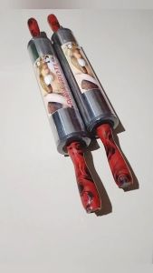 Gilingan Adonan Kue Rolling Pin Stainless Steel Roll Roti Kingkong Bisa Putar