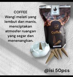 Buhur Dupa Kerucut Qodha aroma COFFEE isi 50 pcs pengharum ruangan aromaterapi dupa bukhur Original