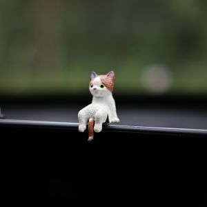 [Meow] Car Screen Small Ornaments Car Center Console Display Lying Doll Car Cartoon Decoration Doll