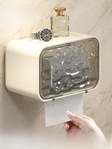 Bathroom Tissue Box Wall Mounted Toilet Paper Holder Nordic Style Pure Color Home Use Sanitary Paper Roll Storage Rack