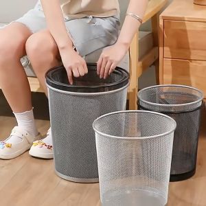 ถังขยะ แบบตะแกรงเหล็ก ประเภทตาข่าย 3 ขนาด สไตล์เกาหลีที่เรียบง่าย