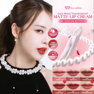 [NEW LAUNCH] BNB barenbliss Aura Mood Transferproof Matte Lip Cream 2.5 ml - Tahan lama hingga 36 Jam dengan DOWSIL Hi-Pigmentation Ringan Tidak Lengket & Tidak Kering Waterproof Smudgeproof Lip Tint Lip Cream Lip Matte Lipstick untuk Two tone Lips