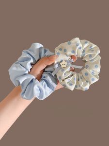 ยางรัดผมลายดาวสีฟ้า ยางรัดผมลายผีเสื้อ ยางรัดผมสำหรับผู้หญิง ยางรัดผมหางม้า ยางรัดผมทรงลูกบอล ยางรัดผม ยางยืด ยางรัดผม ยางรัดผม