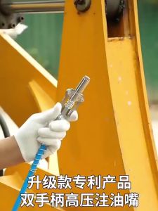 2pcs Grease gun Coupler Nozzle Injector Hose kit 10000psi Double Handle Quick Self Locking Leak-Free Heavy Duty