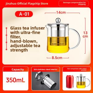 Kamjove | Glass Tea Pot Separable Water Filter