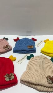Topi Kupluk Bayi Motif Tanduk Rusa Ala Korea untuk Anak Laki-Laki & Perempuan