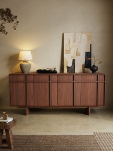 Wabi-sabi Retro Sideboard Real Wood