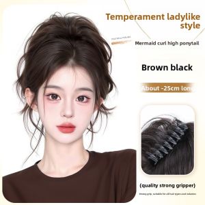 JUZITING | Voluminous High Top Ponytail Wig with Curl and Volume