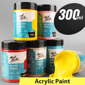 MONT MARTE Signature Acrylic Color Paint 300ml Semi-Matte Finish for Canvas Wood Fabric Leather CardboardPaper MDF Craft