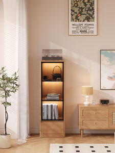 Modern Glass Aluminium Bookcase Storage Cabinet
