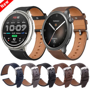 20mm 22mm Leather Strap For Amazfit Active 2 GTS 4 mini 3 2e BIP6 5 UNITY GTR 4 3Pro 42mm 47mm Bands For HUAWEI WATCH 4 Bracelet