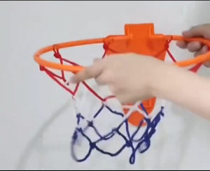 No Drill Silent Basketball Hoop – Foldable Wall Mount Indoor Basketball Goal for Kids